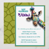 Kinder giraf verjaardag (Voorkant / Achterkant)