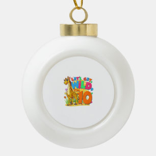 Kinder Giraffe Birthday Party 10 Year Old Boy 10th Keramische Bal Ornament
