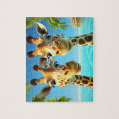 Kinder Giraffes Jigzaag Puzzle - Tropisch Legpuzzel (Verticaal)