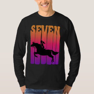 Kinder Girl Horseback Rider Ik ben 7 jaar oud Kind T-shirt