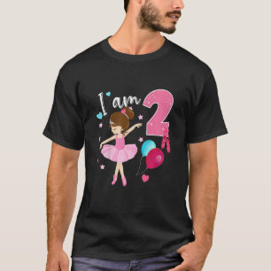 Kinder Girlu2019s 2 Jaar Oud Ballerina 2e Verjaard T-shirt