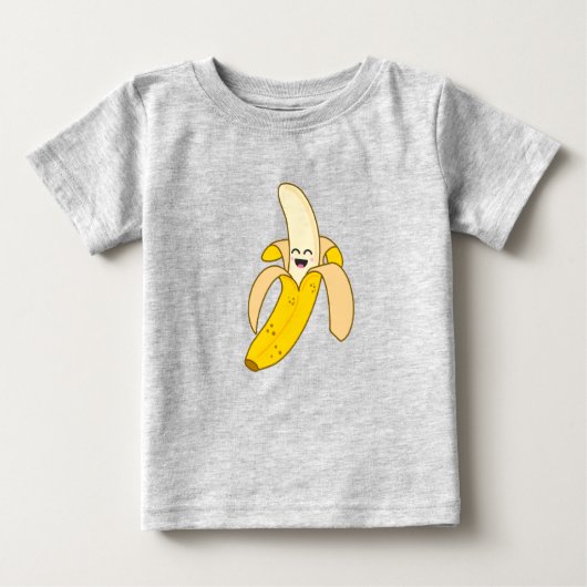 Kinder glimlachende T-shirt voor banaan (Voorkant)
