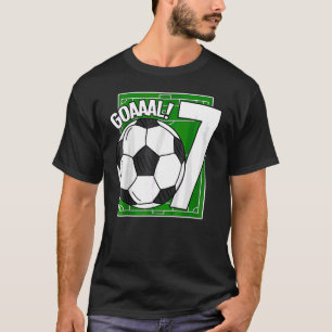 Kinder Goaal 7th Birthday 7 Year Old Soccer T-shirt