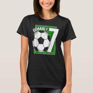 Kinder Goaal 7th Birthday 7 Year Old Soccer T-shirt