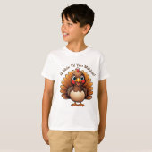 Kinder "Gobble Til You Wobble" T-shirt met Turkije (Voorkant volledig)