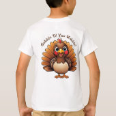 Kinder "Gobble Til You Wobble" T-shirt met Turkije (Achterkant)