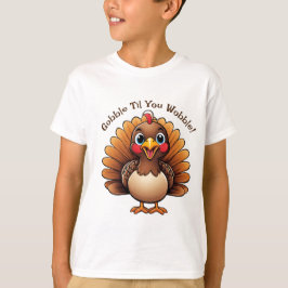 Kinder "Gobble Til You Wobble" T-shirt met Turkije