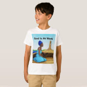 Kinder God is aan het werk T-shirt (Voorkant volledig)