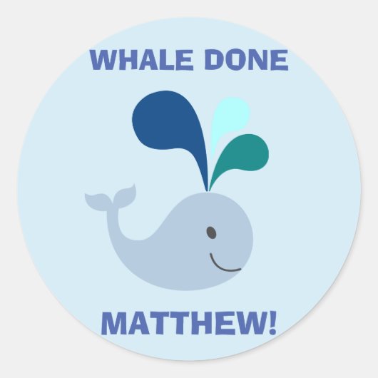 Kinder goede-baanaanmoediging reward-fun ronde sticker (Voorkant)