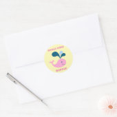 Kinder goede-baanaanmoediging reward-roze ronde sticker (Envelop)