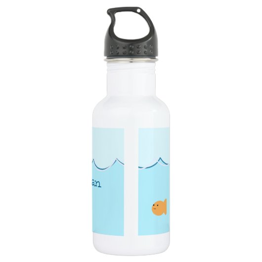 Kinder Goldfish Aangepaste waterfles (Achterkant)