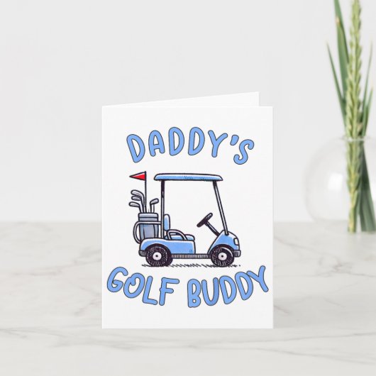 Kinder golfer vader zoon papa's golfjongen vader d kaart (Voorkant)