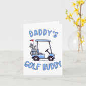 Kinder golfer vader zoon papa's golfjongen vader d kaart (Gele Bloem)
