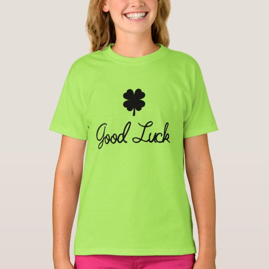 Kinder Good Luck Shamrock patroon T-Shirt (Voorkant)