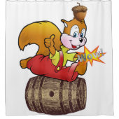 Kinder gordijnvat eekhoorn douchegordijn (Voorkant)