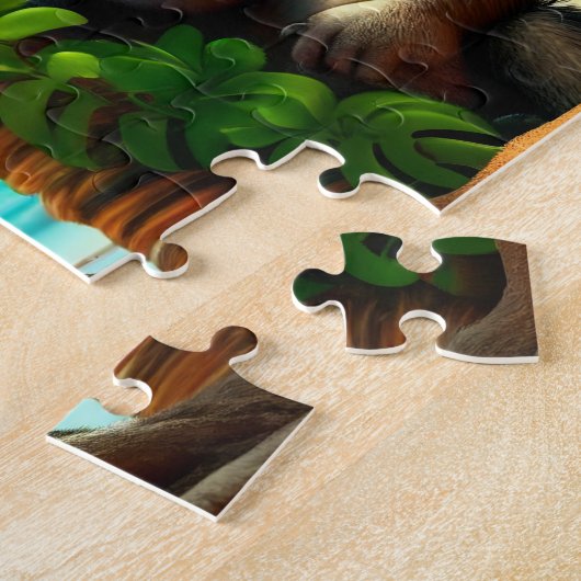 Kinder Gorillas Jigzaag Puzzle - Tropisch Legpuzzel (Zijkant)