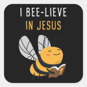 Kinder Gospel Christelijke Faith: Ik geloof in JES Vierkante Sticker (Voorkant)