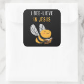 Kinder Gospel Christelijke Faith: Ik geloof in JES Vierkante Sticker (Tas)