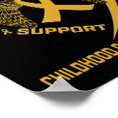 Kinder gouden lint kinderkankerbewustzijn Miss B Poster (Hoek)