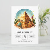 Kinder gouden pastel piramides Verjaardag Kaart (Staand voorkant)