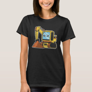 Kinder graafmachine leuk speelgoed motief voor kin t-shirt