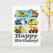 Kinder graafmachine met eigen geel graafschrift Ha Kaart (Gele Bloem)