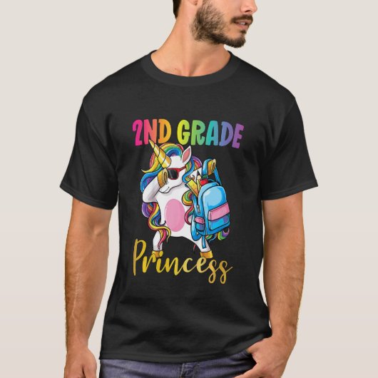 Kinder gradprinses Dabbing Unicorn Girls B T-shirt (Voorkant)