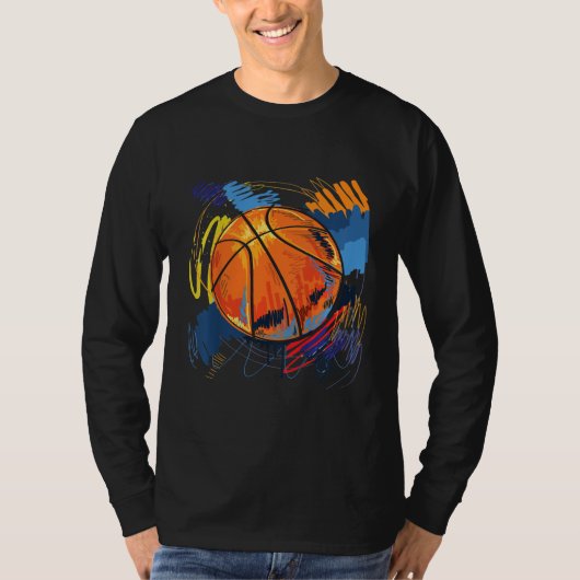 Kinder Graffiti Art Basketball voor meisjes T-shirt (Voorkant)