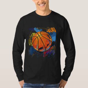 Kinder Graffiti Kunst Basketball voor meisjes T-shirt