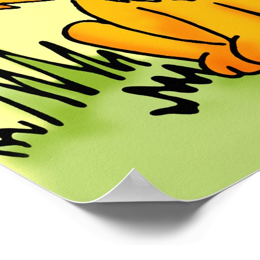 Kinder grafisch poster van leeuw (Hoek)