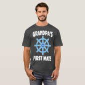 Kinder Grandpas First Mate Grandson Sailing T-shirt (Voorkant volledig)