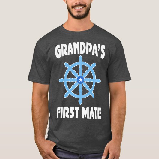 Kinder Grandpas First Mate Grandson Sailing T-shirt (Voorkant)