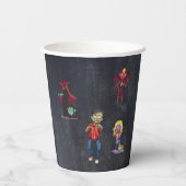 Kinder Grappig Halloween Kostuum Verjaardagsfeest Papieren Bekers (Achterkant)