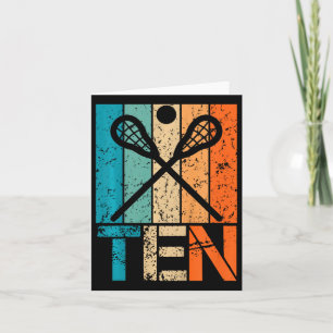 Kinder Grappige 10e Lacrosse Verjaardag 10 Jaar Ou Kaart