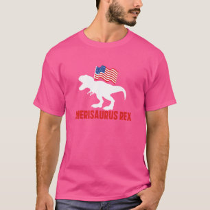 Kinder Grappige 4 Juli Amerisaurus Rex Amerikaans T-shirt