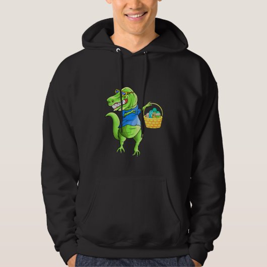Kinder grappige dinosaurussen met paaseibaars hoodie (Voorkant)