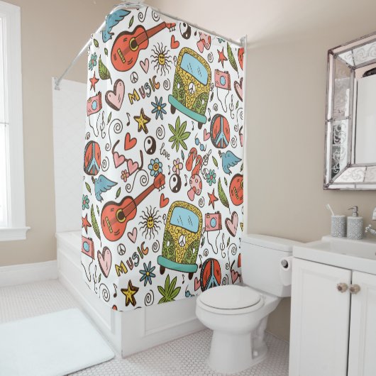 kinder grappige douchegordijn (In situ)