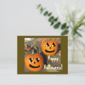 Kinder Grappige Halloween Country Pumpkins Briefkaart (Staand voorkant)