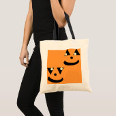 Kinder Grappige Halloween pompoen gezichten Tote Bag (Voorkant (product))