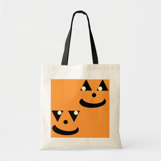 Kinder Grappige Halloween pompoen gezichten Tote Bag (Voorkant)