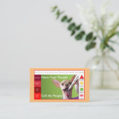 Kinder grappige hond educatief spel visitekaartje (Staand voorkant)