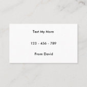 Kinder grappige hond educatief spel visitekaartje (Achterkant)