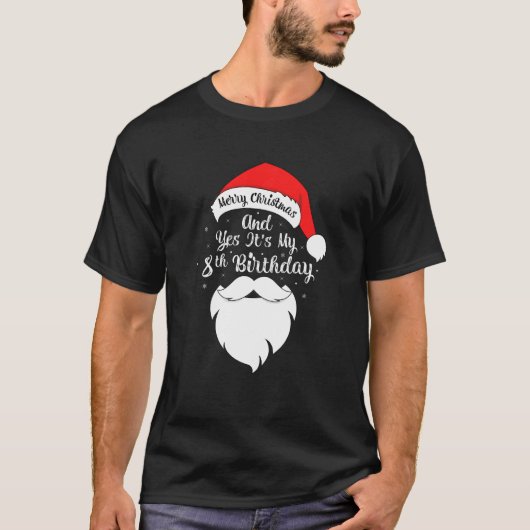Kinder grappige kerst en ja, het is mijn 8e kamer t-shirt (Voorkant)