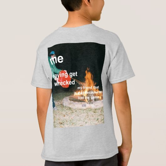 kinder grappige meme shirt (Achterkant)