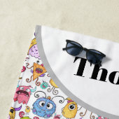 Kinder grappige monsters aanpassen strandlaken (In situ)