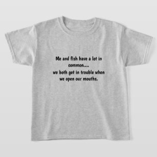 Kinder grappige vis t-shirt