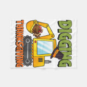 Kinder gravende Thanksgiving Dag Cool Excavator Tu Fleece Deken (Voorkant (Horizontaal))