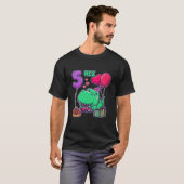 Kinder griep Drie Rex 5th Birthday Dinosaur 5 T-shirt (Voorkant volledig)