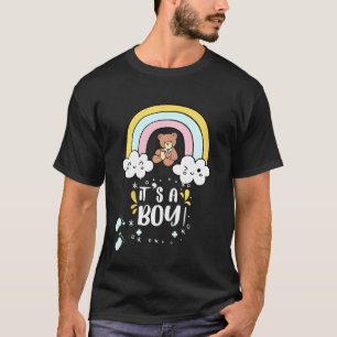 Kinder griep is een jongen geslacht die blauw eten t-shirt