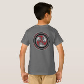 Kinder grijs, tagless t-shirt (Achterkant volledig)